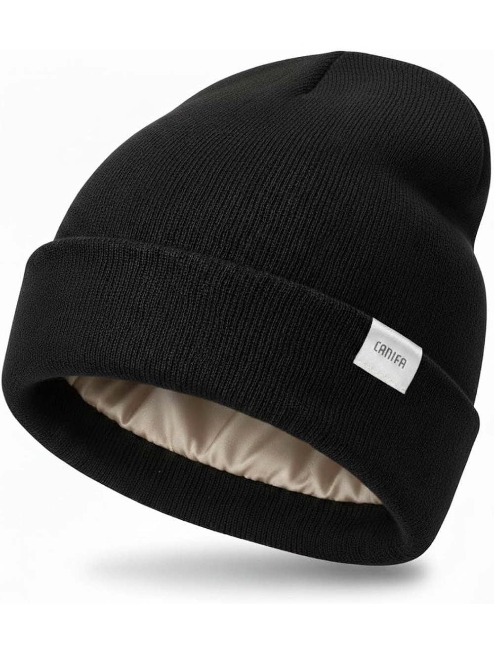 NEW Canifa Beanie Satin Lined Black Gift Boxed